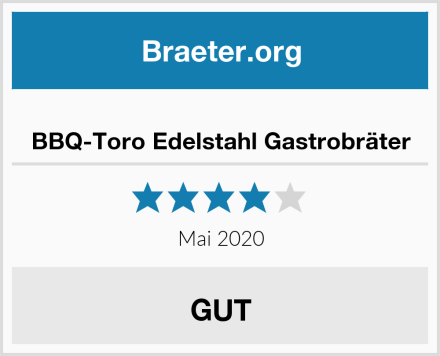  BBQ-Toro Edelstahl Gastrobräter Test