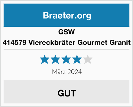 GSW 414579 Viereckbräter Gourmet Granit Test