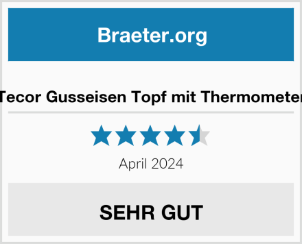  Tecor Gusseisen Topf mit Thermometer Test